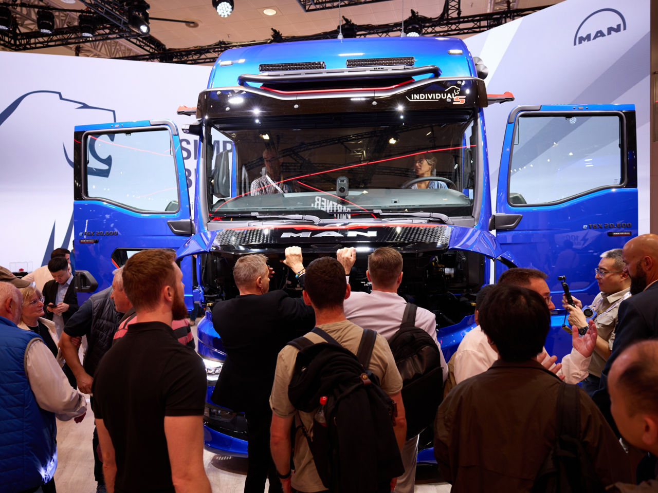 Crowd-puller: The new eTGX was the star of the stand.  